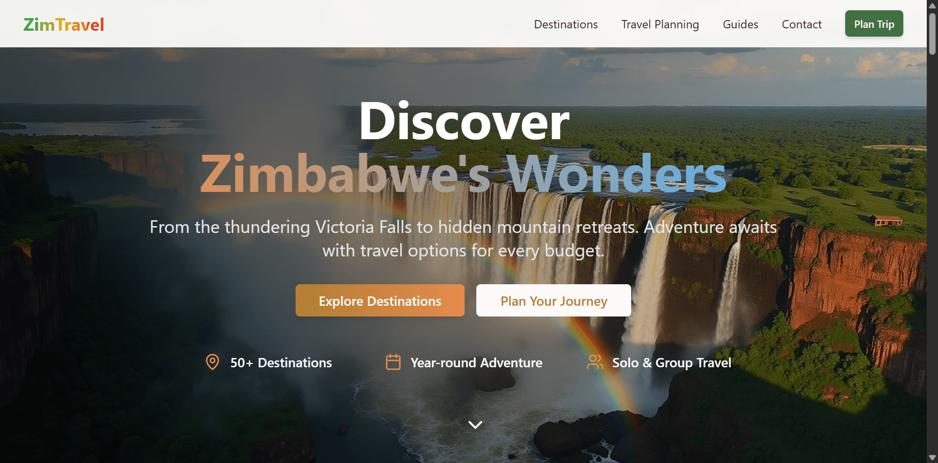 Screenshot of Zim Travel Adventures